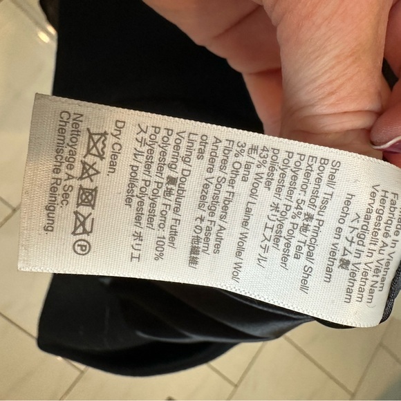 J. Crew Black Pea Coat with Gold Buttons - Picture 4 of 4